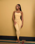 Yellow Cross Pocket Legging  | Butter Fabric